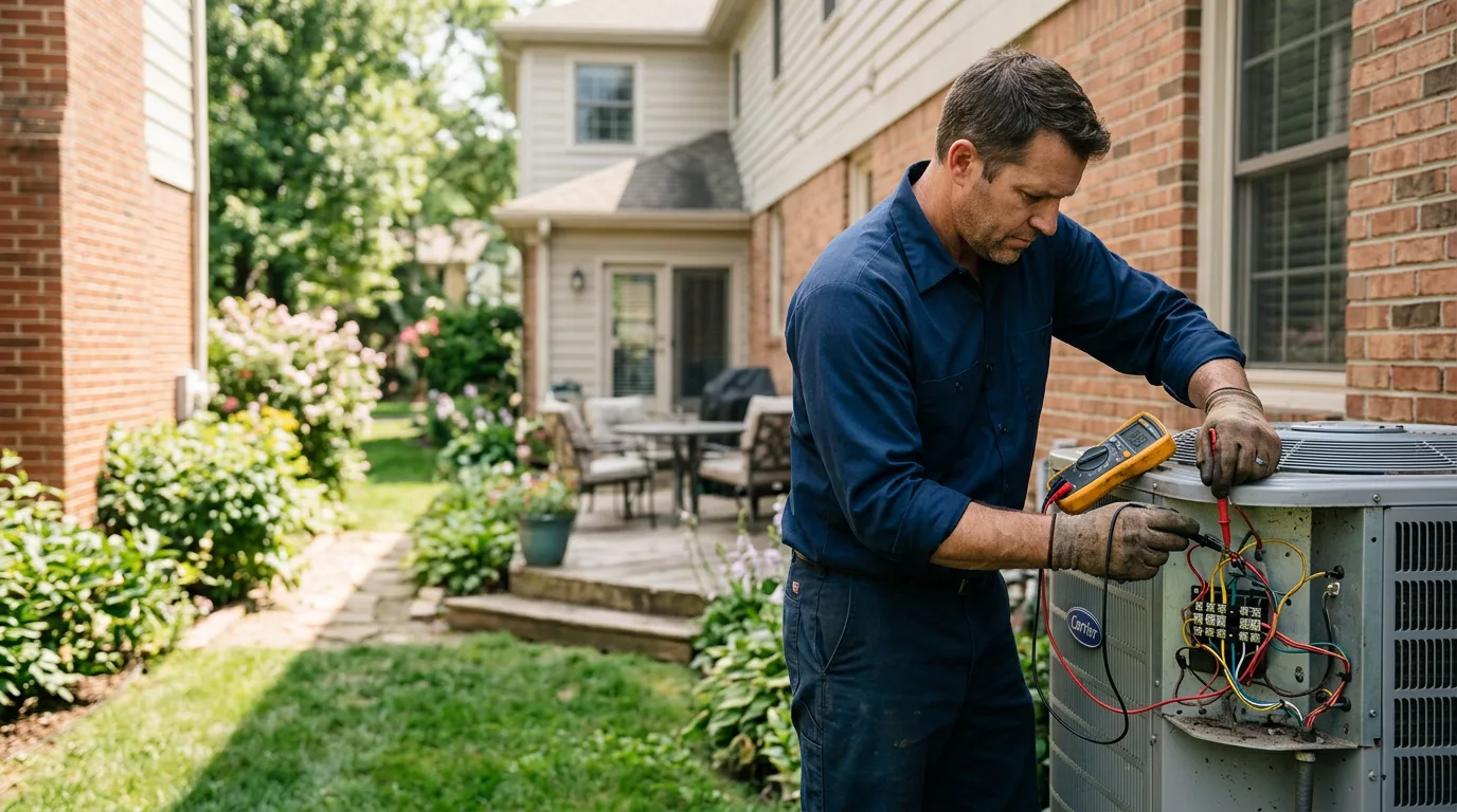 HVAC technician working near Clovis, CA